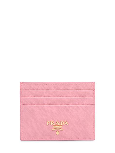 pink prada card holder